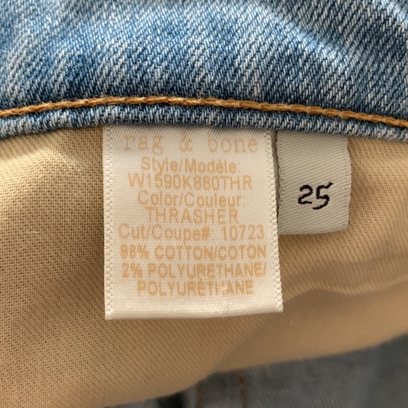 Rag & Bone The Dre Boyfriend Skinny Thrasher Size 25 - Picture 4 of 8